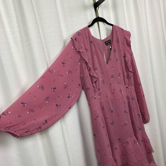 City Chic Pink Blushing Petal Christina Mini Dress Sz.XXL/24 NWT - Picture 7 of 16